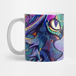 Psychadelic Trippy Cat Mug